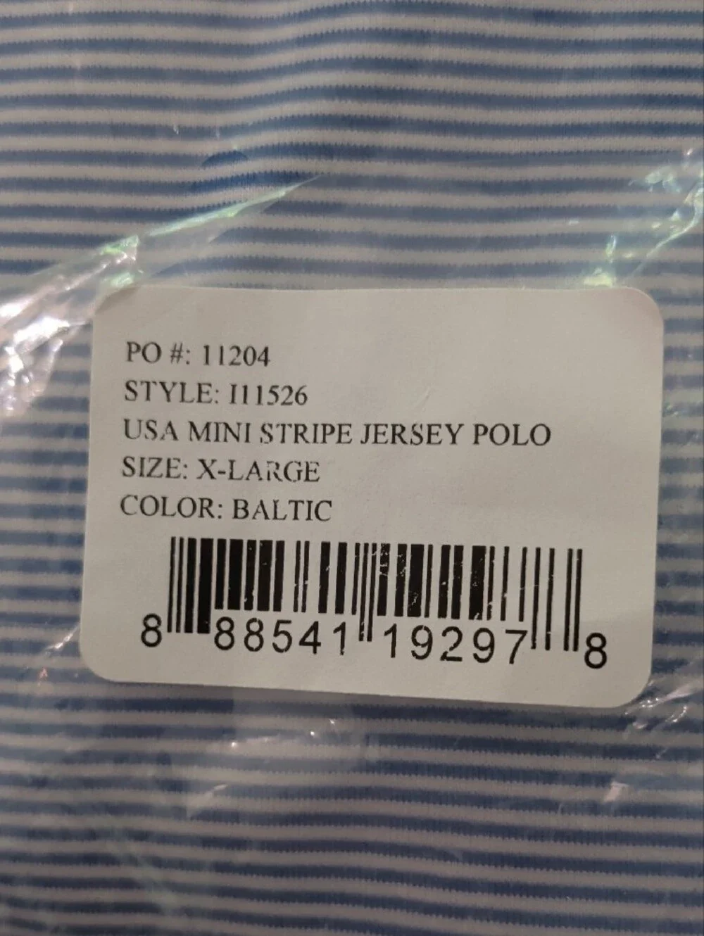 Fairway & Greene Light Blue and White Striped Polo